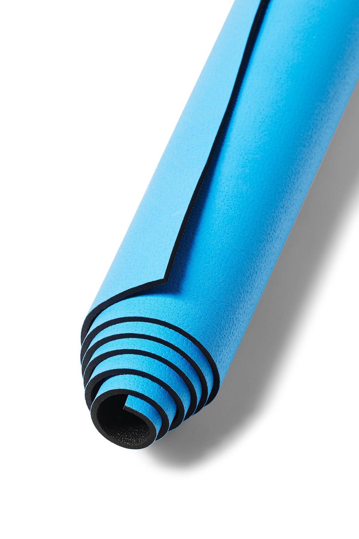 Original rolled light-blue YOUBYOU yoga mat – Rose Quartz edition