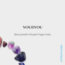 Load image into Gallery viewer, Yoga mat infused with Biocrystal®; a powder of 16 different crystals selected for their strong relaxing effect on Body & Mind.